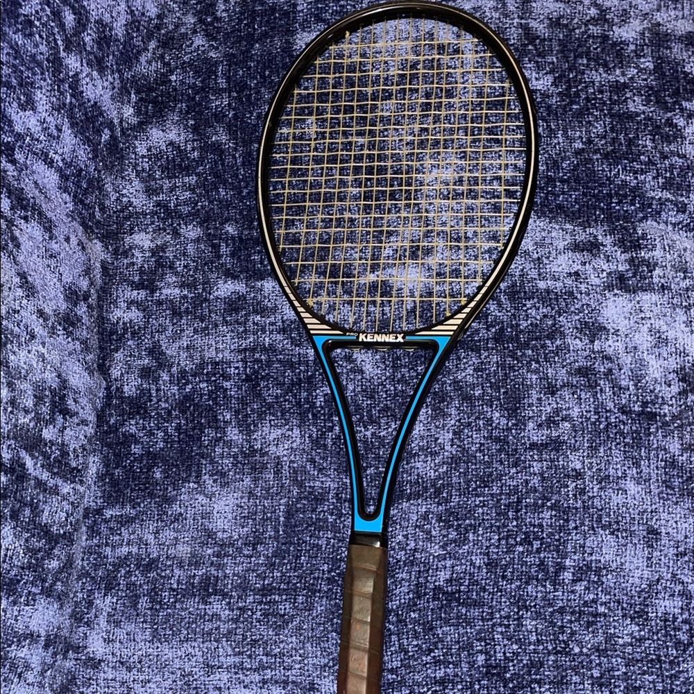 Kennex Tennis Racket with Blue and Black Design